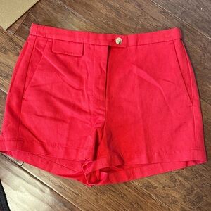 J. Crew High Waist Red Women's Shorts